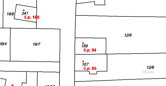 Malá Skalice 84, Česká Skalice na parcele st. 156 v KÚ Malá Skalice, Katastrální mapa