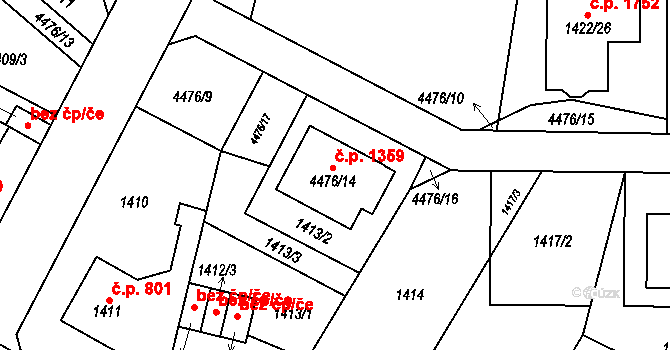 Chotěboř 1359 na parcele st. 4476/14 v KÚ Chotěboř, Katastrální mapa
