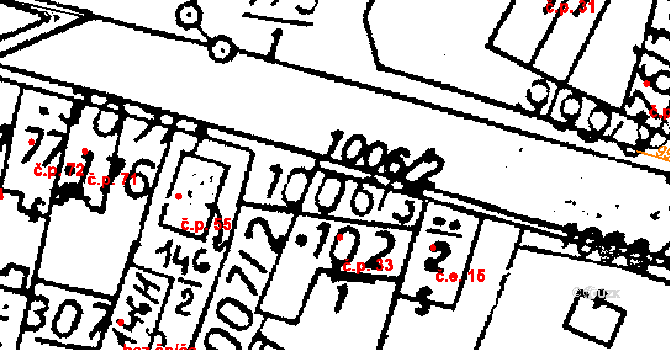 Vanovice 15, Všejany na parcele st. 102/2 v KÚ Všejany, Katastrální mapa
