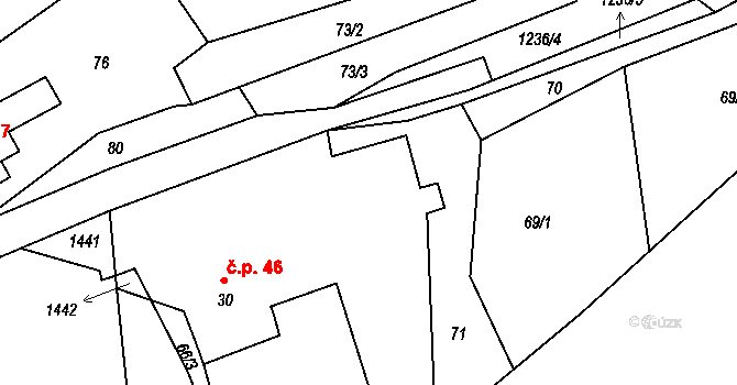 Petrovice nad Úhlavou 46, Janovice nad Úhlavou na parcele st. 30 v KÚ Petrovice nad Úhlavou, Katastrální mapa