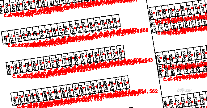 Otrokovice 502,540 na parcele st. 1997/16 v KÚ Otrokovice, Katastrální mapa