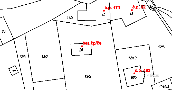 Topolná 41762053 na parcele st. 26 v KÚ Topolná, Katastrální mapa
