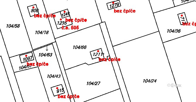 Strakonice 50394053 na parcele st. 1211 v KÚ Nové Strakonice, Katastrální mapa