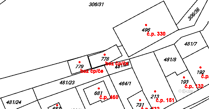 Zlín 89947053 na parcele st. 778 v KÚ Louky nad Dřevnicí, Katastrální mapa
