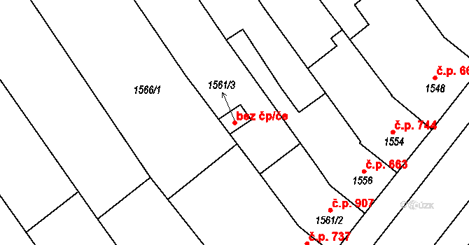 Rohatec 105691054 na parcele st. 1561/3 v KÚ Rohatec, Katastrální mapa