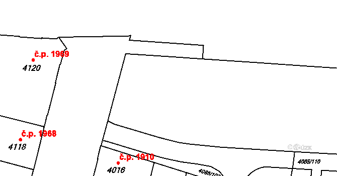Jihlava 1911,1912,1913,1915, na parcele st. 4085/2 v KÚ Jihlava, Katastrální mapa