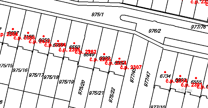 Cheb 2374 na parcele st. 6699 v KÚ Cheb, Katastrální mapa