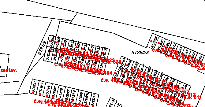 Bystřice nad Pernštejnem 622 na parcele st. 3129/33 v KÚ Bystřice nad Pernštejnem, Katastrální mapa