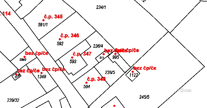 Slavonice 42314054 na parcele st. 911 v KÚ Slavonice, Katastrální mapa