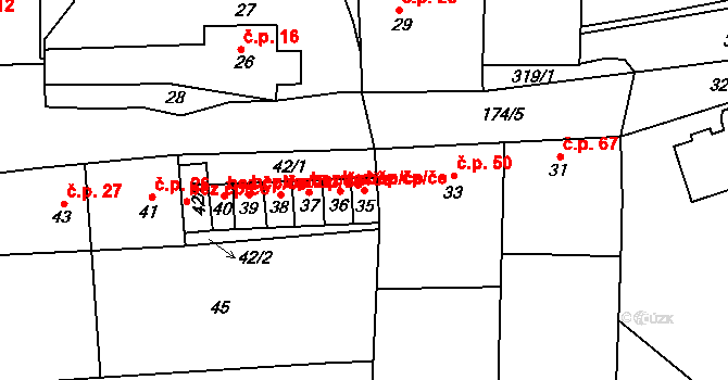Trubín 43460054 na parcele st. 35 v KÚ Trubín, Katastrální mapa