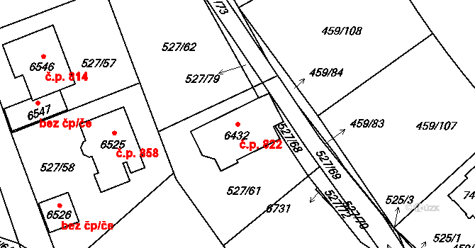 Beroun-Závodí 822, Beroun na parcele st. 6432 v KÚ Beroun, Katastrální mapa