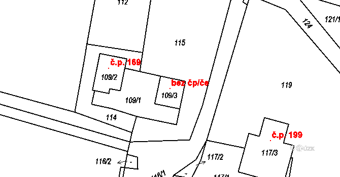 Český Těšín 96429054 na parcele st. 109/3 v KÚ Stanislavice, Katastrální mapa