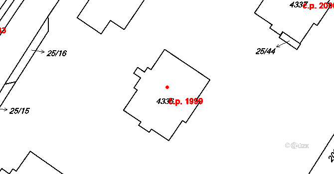 Šumperk 1999 na parcele st. 4336 v KÚ Šumperk, Katastrální mapa