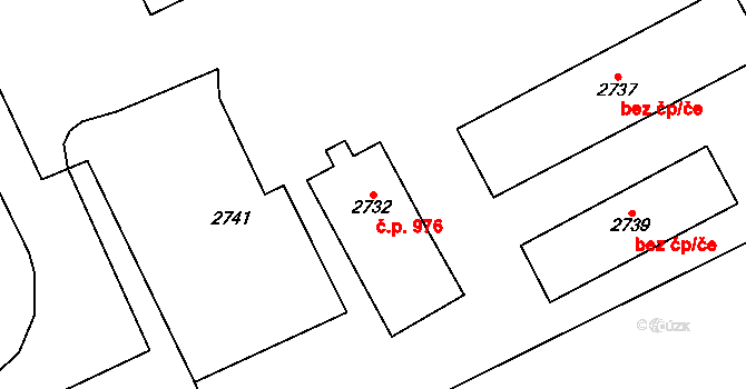 Pohořelice 976 na parcele st. 2732 v KÚ Pohořelice nad Jihlavou, Katastrální mapa