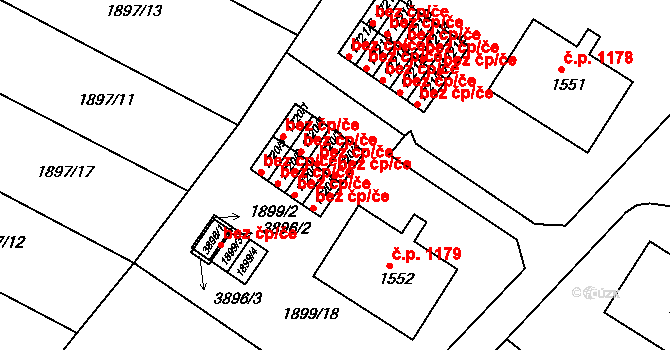 Humpolec 39239055 na parcele st. 1720/4 v KÚ Humpolec, Katastrální mapa