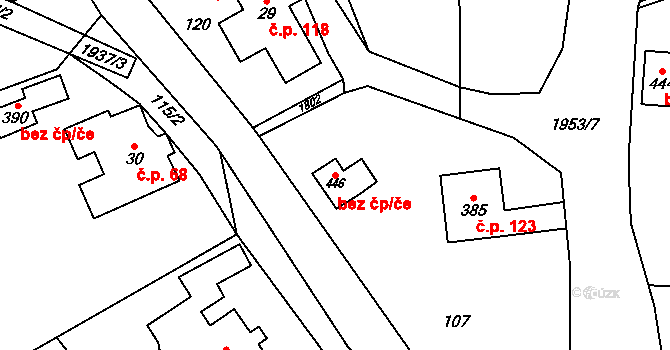 Libchavy 39384055 na parcele st. 446 v KÚ Dolní Libchavy, Katastrální mapa