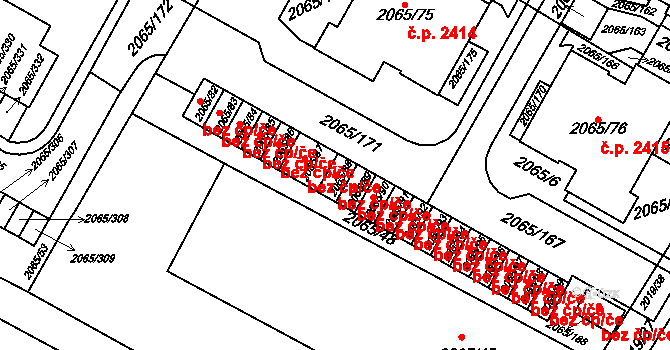 Boskovice 43202055 na parcele st. 2065/88 v KÚ Boskovice, Katastrální mapa