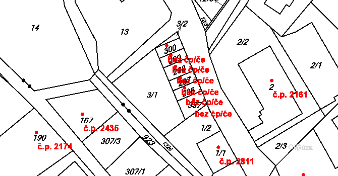 Šumperk 44967055 na parcele st. 297 v KÚ Horní Temenice, Katastrální mapa