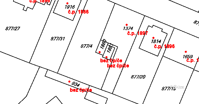 Nový Bydžov 46616055 na parcele st. 1860 v KÚ Nový Bydžov, Katastrální mapa
