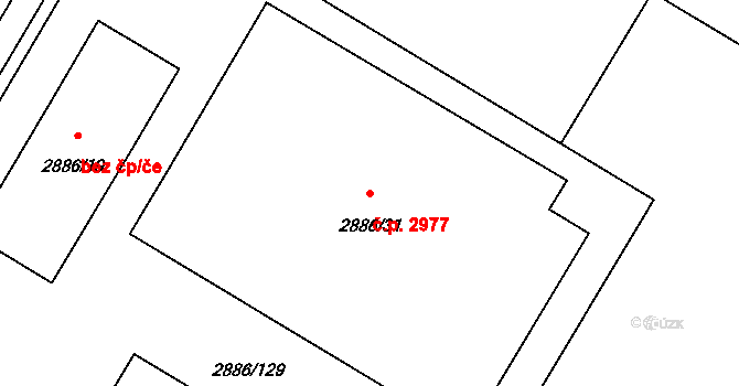 Předměstí 2977, Opava na parcele st. 2886/31 v KÚ Opava-Předměstí, Katastrální mapa