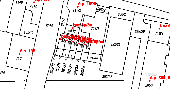 Polička 48149055 na parcele st. 3534 v KÚ Polička, Katastrální mapa