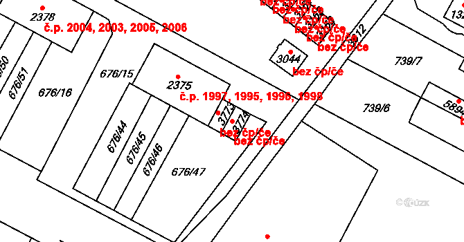Dvůr Králové nad Labem 48601055 na parcele st. 3774 v KÚ Dvůr Králové nad Labem, Katastrální mapa