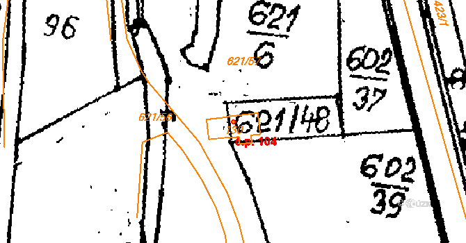 Horní Rokytá 104, Rokytá na parcele st. 130 v KÚ Horní Rokytá, Katastrální mapa