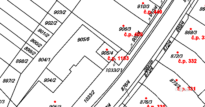 Svatobořice 1163, Svatobořice-Mistřín na parcele st. 905/4 v KÚ Svatobořice, Katastrální mapa