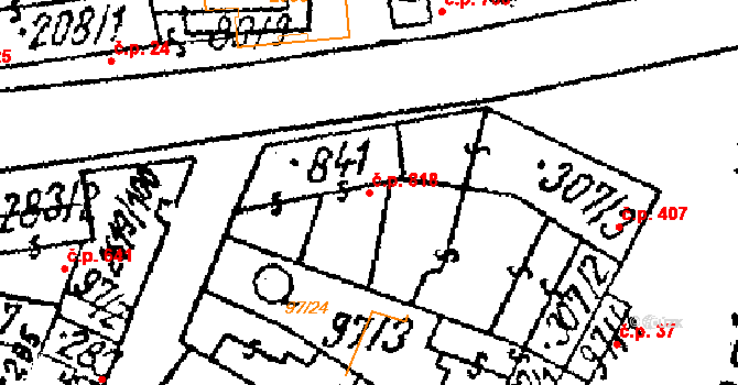 Lanžhot 818 na parcele st. 841 v KÚ Lanžhot, Katastrální mapa
