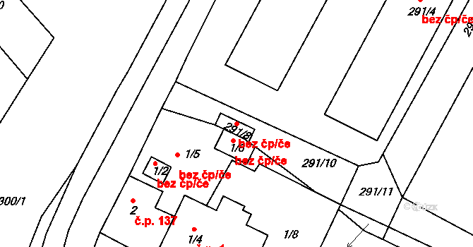 Hlízov 38258056 na parcele st. 291/8 v KÚ Hlízov, Katastrální mapa