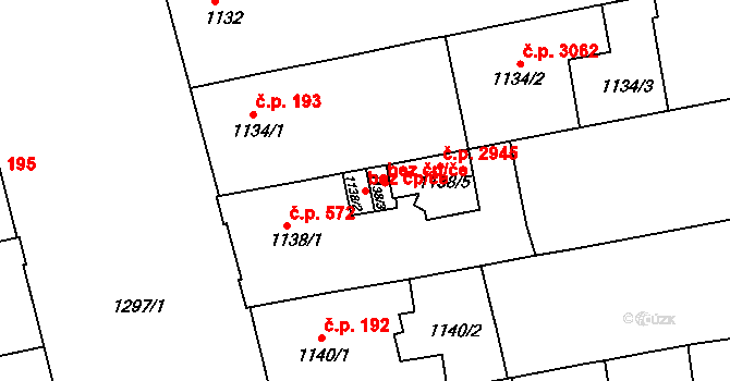 Brno 39479056 na parcele st. 1138/2 v KÚ Královo Pole, Katastrální mapa