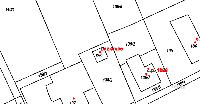 Havířov 41787056 na parcele st. 138/3 v KÚ Prostřední Suchá, Katastrální mapa