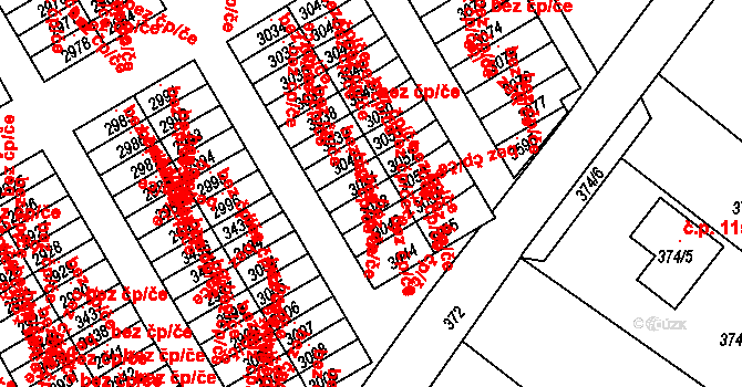 Třinec 41822056 na parcele st. 3042 v KÚ Lyžbice, Katastrální mapa