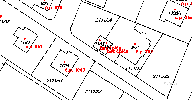 Polná 44547056 na parcele st. 1181 v KÚ Polná, Katastrální mapa