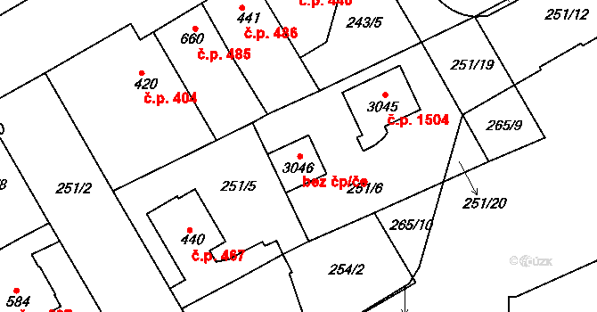 Neratovice 53822056 na parcele st. 3046 v KÚ Neratovice, Katastrální mapa