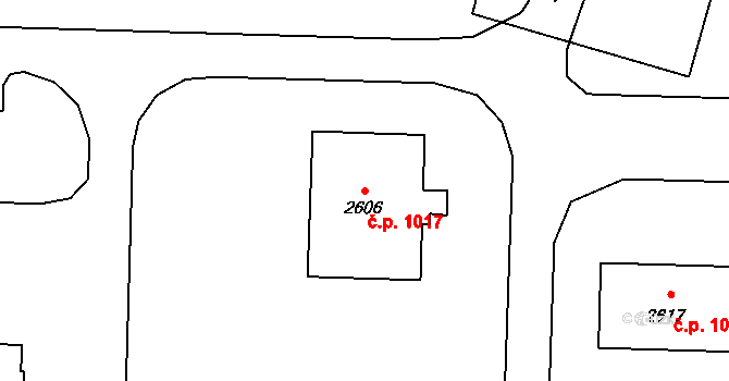 Nový Bohumín 1017, Bohumín na parcele st. 2606 v KÚ Nový Bohumín, Katastrální mapa