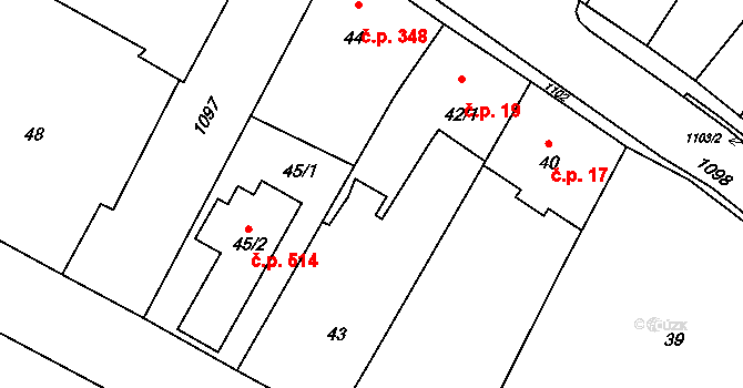 Bohumín 38249057 na parcele st. 42/2 v KÚ Starý Bohumín, Katastrální mapa
