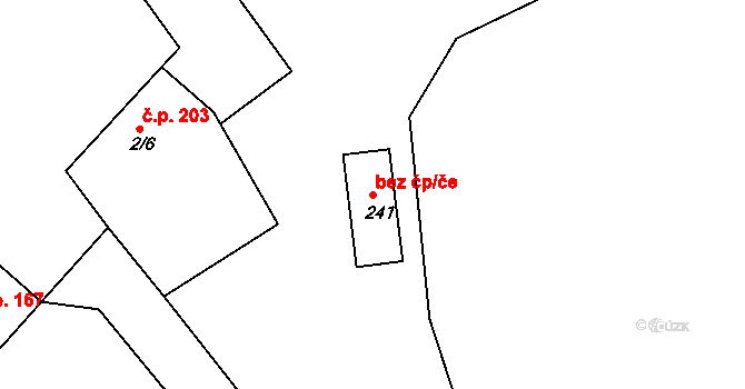 Čimelice 39974057 na parcele st. 241 v KÚ Čimelice, Katastrální mapa