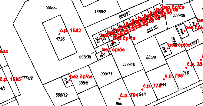 Šumperk 42015057 na parcele st. 4952 v KÚ Šumperk, Katastrální mapa