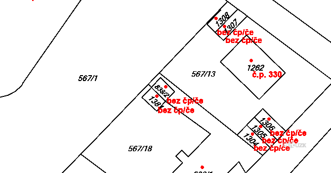 Broumov 46436057 na parcele st. 838/2 v KÚ Broumov, Katastrální mapa