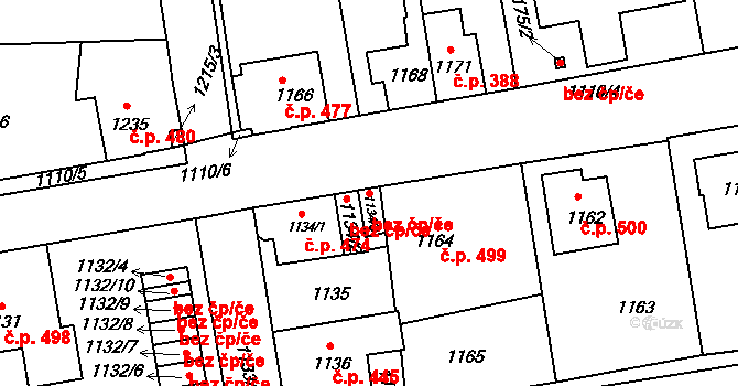 Sedlčany 48664057 na parcele st. 1134/3 v KÚ Sedlčany, Katastrální mapa
