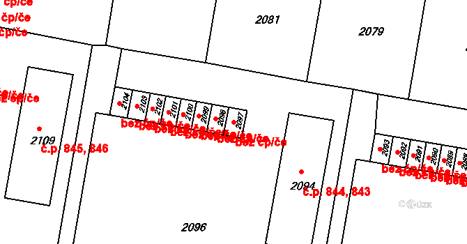 Bruntál 48826057 na parcele st. 2097 v KÚ Bruntál-město, Katastrální mapa