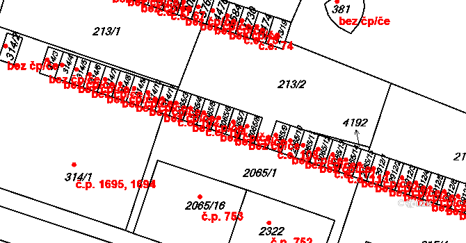 Rakovník 49138057 na parcele st. 2065/7 v KÚ Rakovník, Katastrální mapa