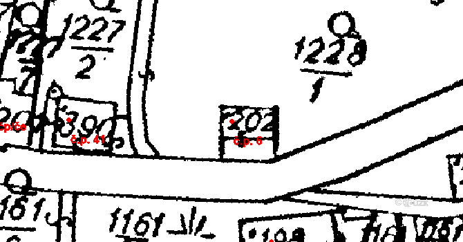 Zbudov 6, Klášterec nad Orlicí na parcele st. 202 v KÚ Klášterec nad Orlicí, Katastrální mapa