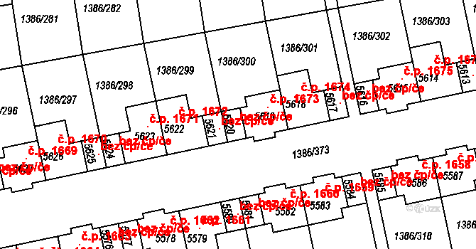 Milovice 115427058 na parcele st. 5620 v KÚ Benátecká Vrutice, Katastrální mapa