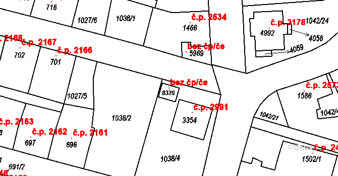 Havlíčkův Brod 121554058 na parcele st. 8339 v KÚ Havlíčkův Brod, Katastrální mapa