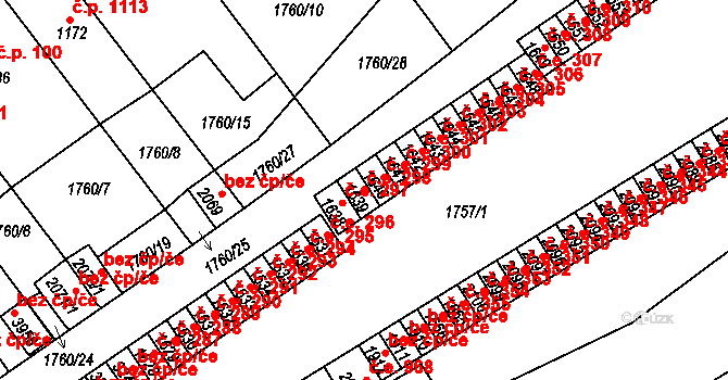 Hlinsko 38055058 na parcele st. 1639 v KÚ Hlinsko v Čechách, Katastrální mapa