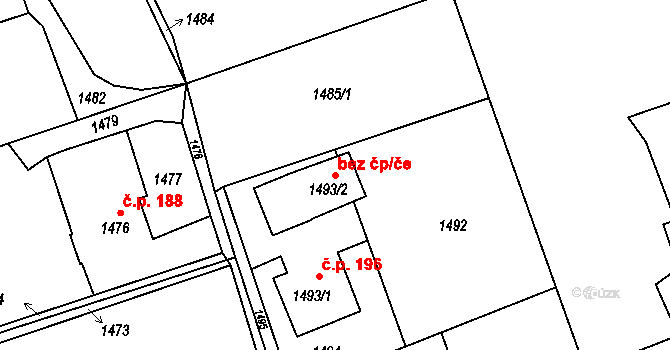 Havířov 38657058 na parcele st. 1493/2 v KÚ Dolní Suchá, Katastrální mapa