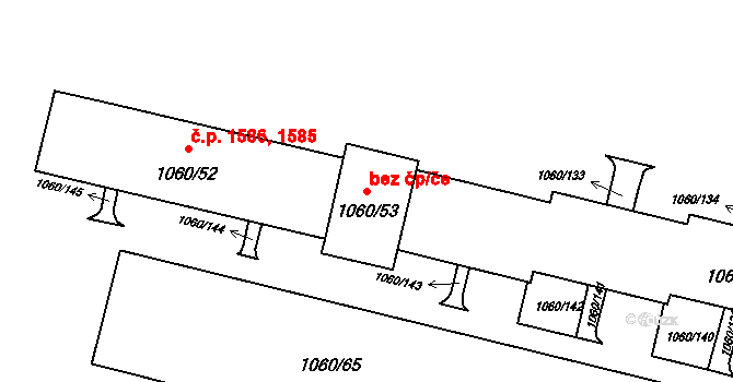 Český Těšín 41370058 na parcele st. 1060/53 v KÚ Český Těšín, Katastrální mapa