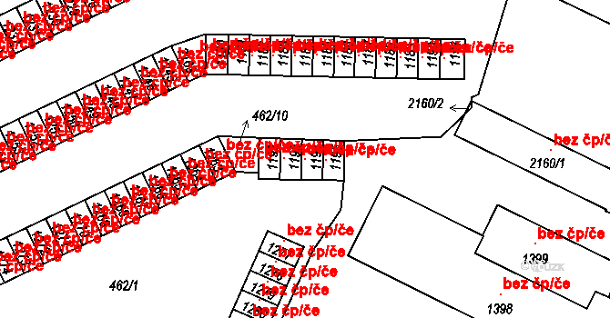Milevsko 46213058 na parcele st. 1194 v KÚ Milevsko, Katastrální mapa